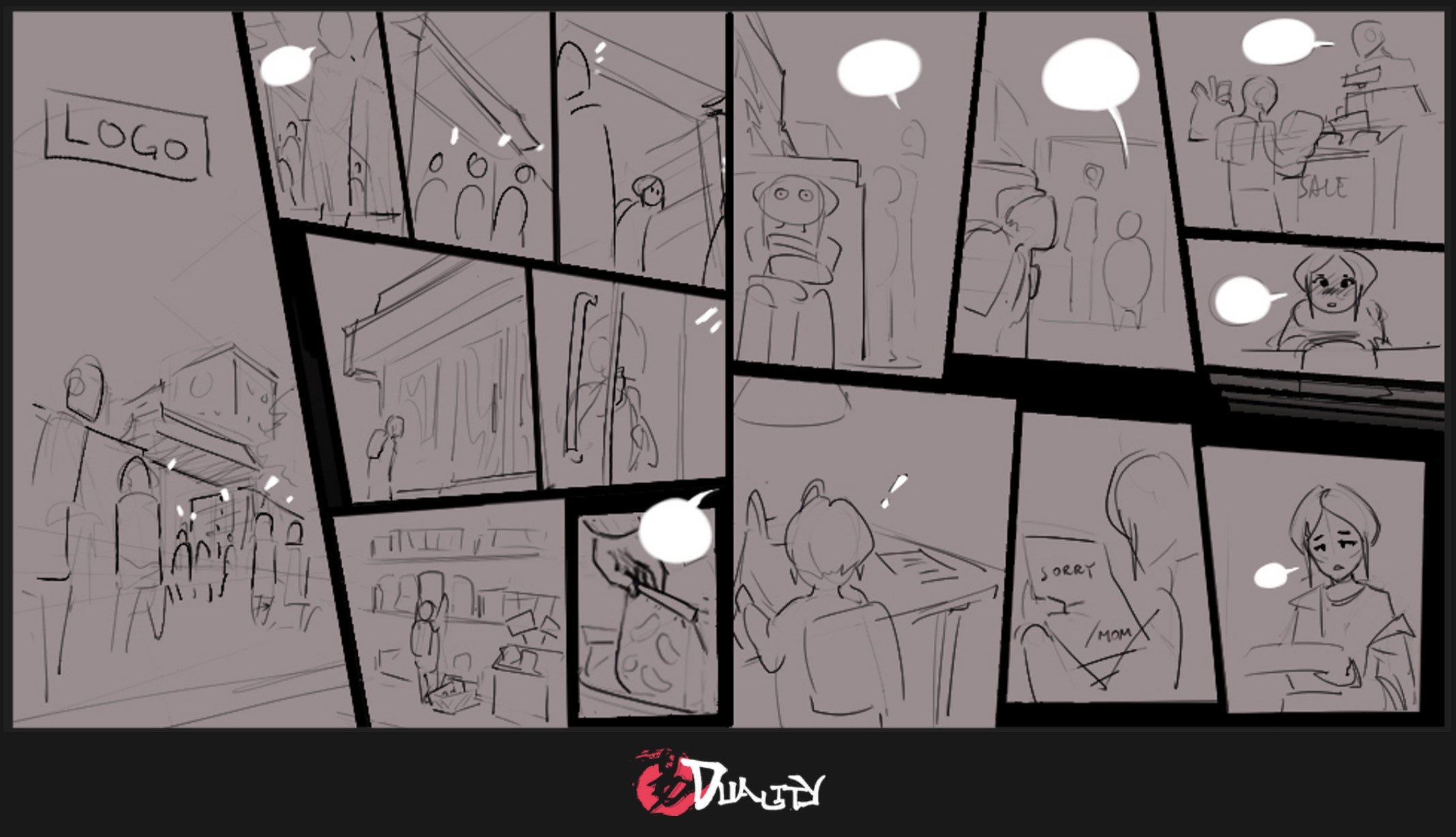 C9 A rough storyboards