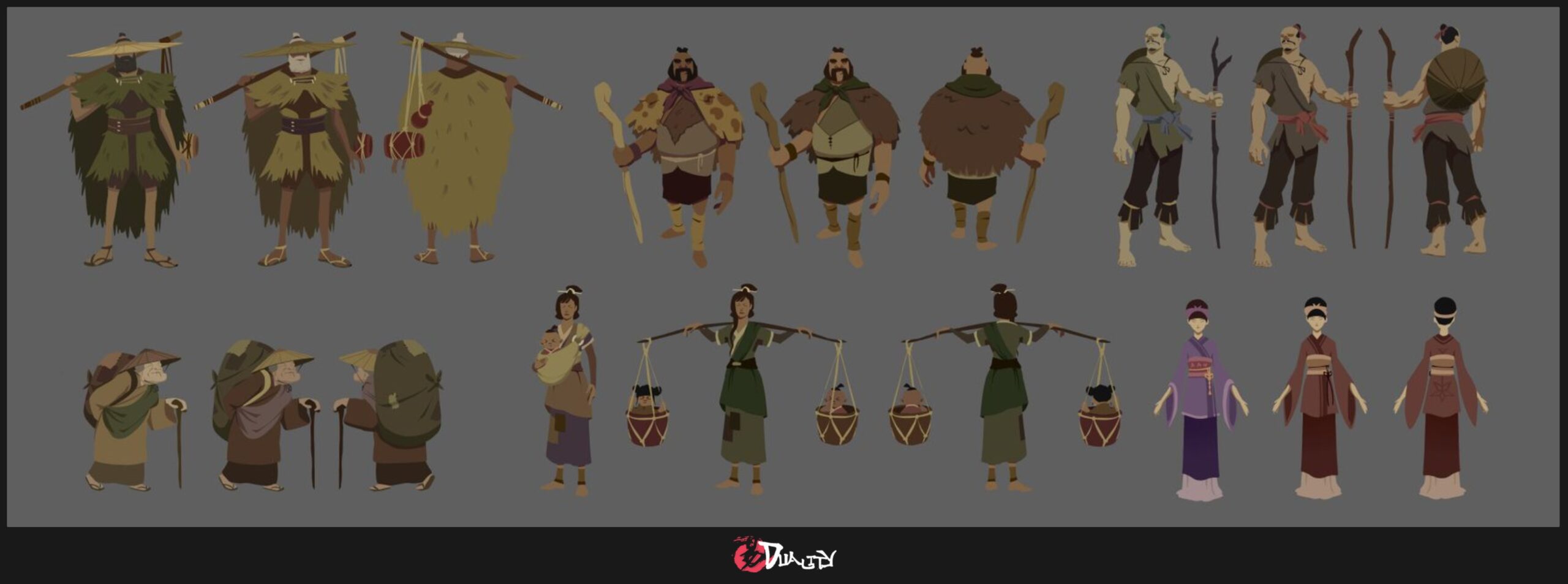 DUALITY comic characters: Human Travelers