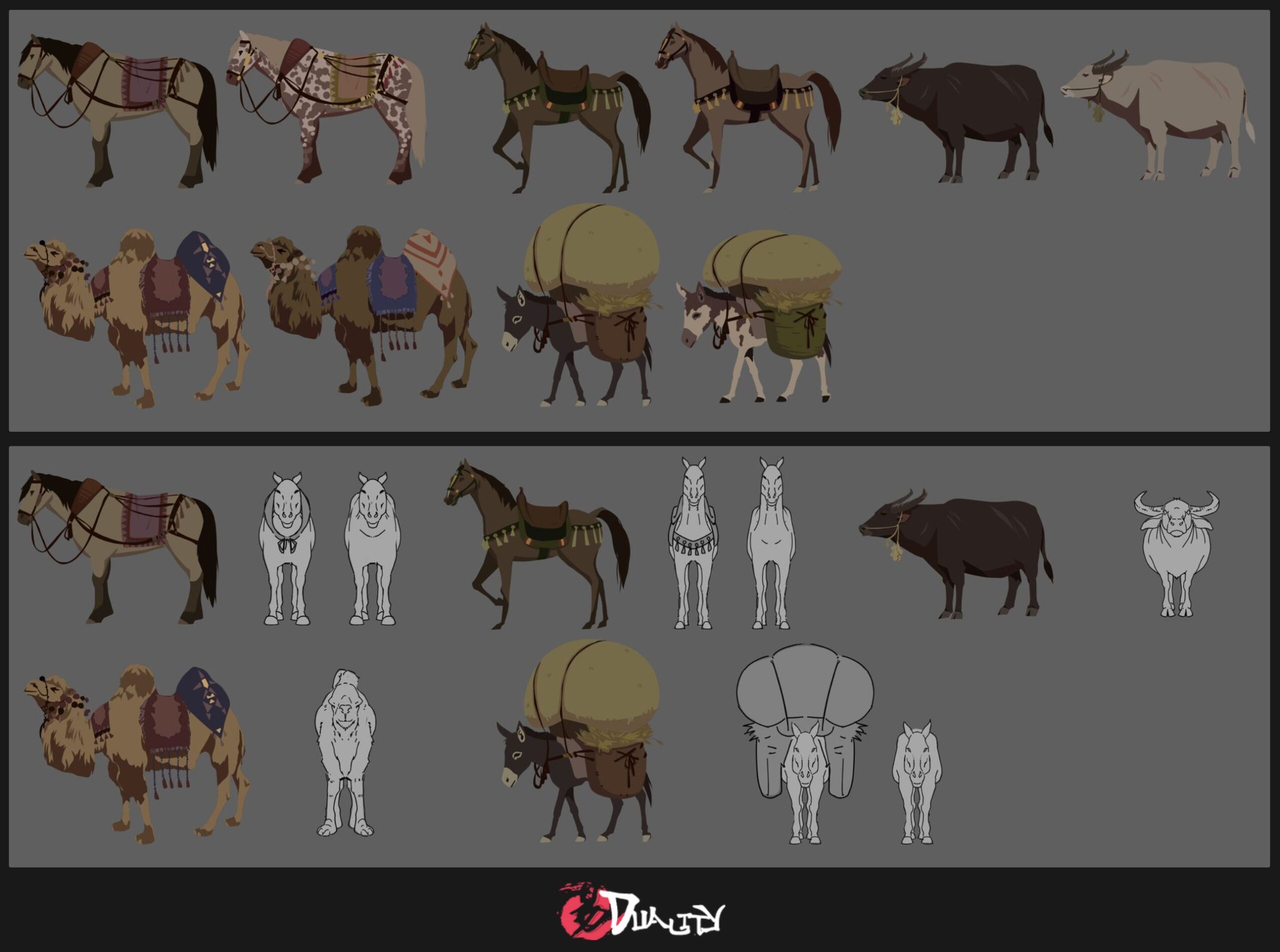 DUALITY comic characters: Human Traveler Mounts