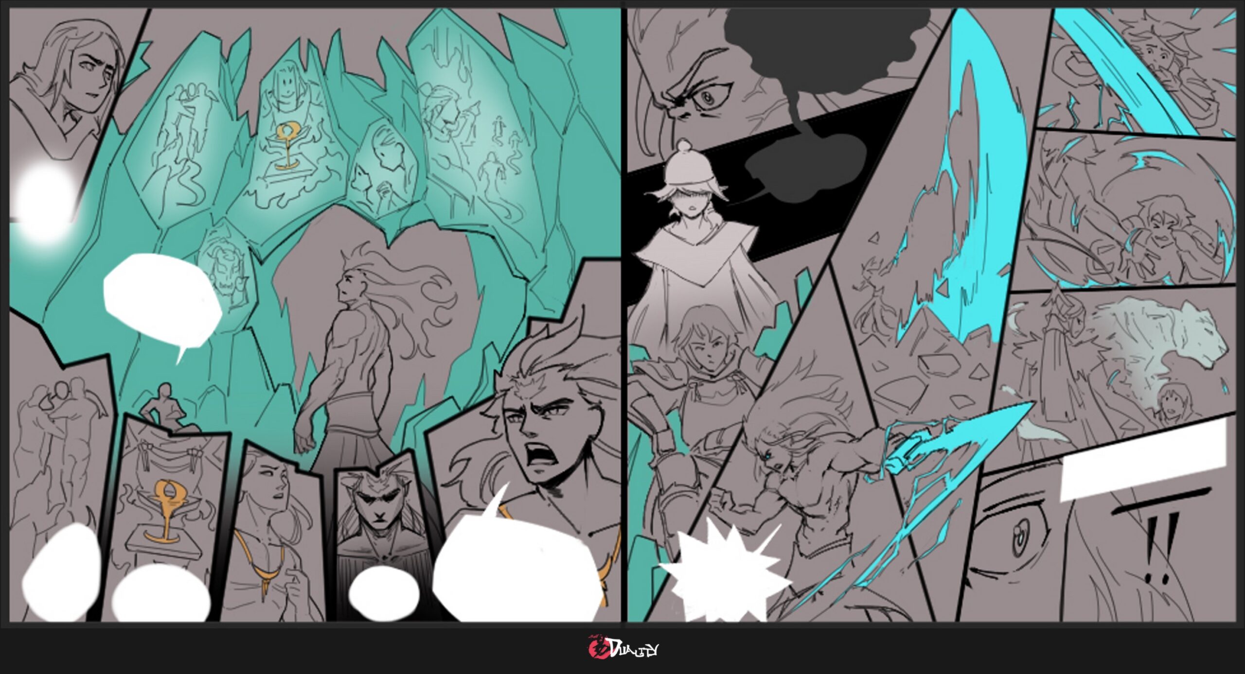 DUALITY comic - Chapter 8 storyboards clean-up