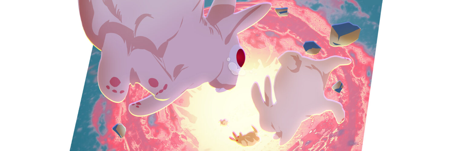 DUALITY comic banner - bunny in portal