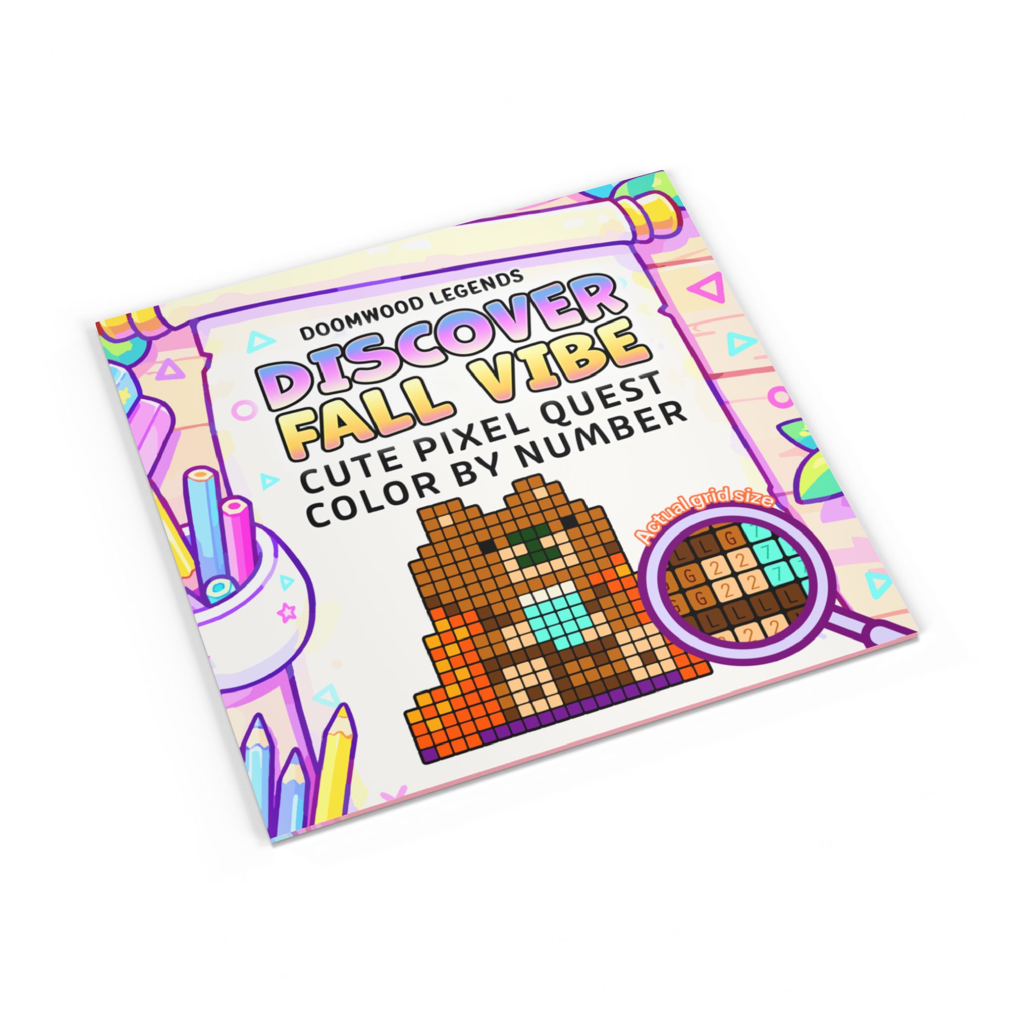 Doomwood Legends Discover Fall Vibe: Cute Pixel Quest Color by Number